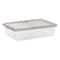 IRIS® 28qt. Clear Snap Top Storage Box with Gray Lid
